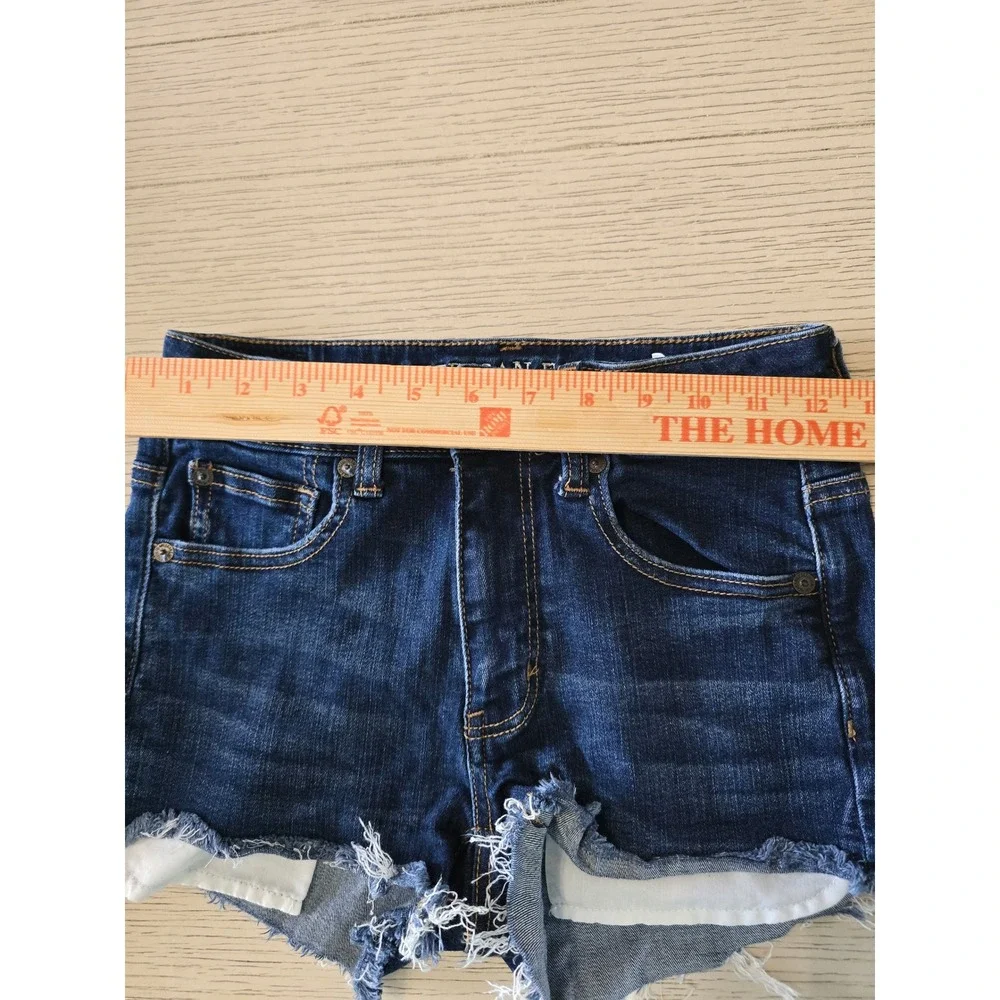 American Eagle Hi-Rise Shortie Denim Cut Off Shorts Women's 2